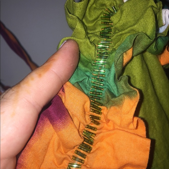 Spaghetti strap Cross Back Linen Style Dress - Picture 3 of 6